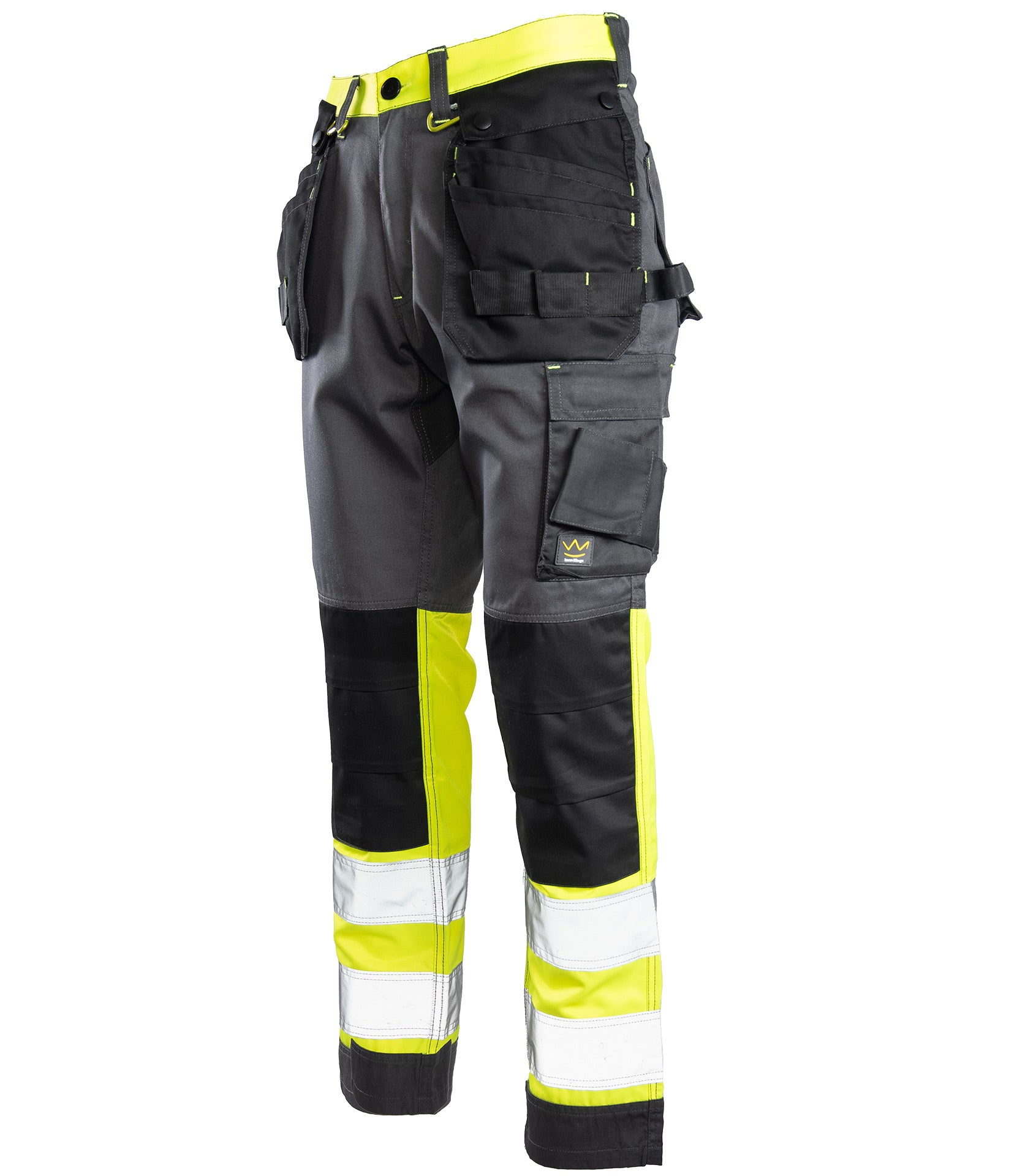 Työhousut Seven Kings SKF01Y, teräs/keltainen