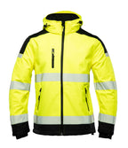 Hi Vis huomiotakki, softshell, heijastava, keltainen