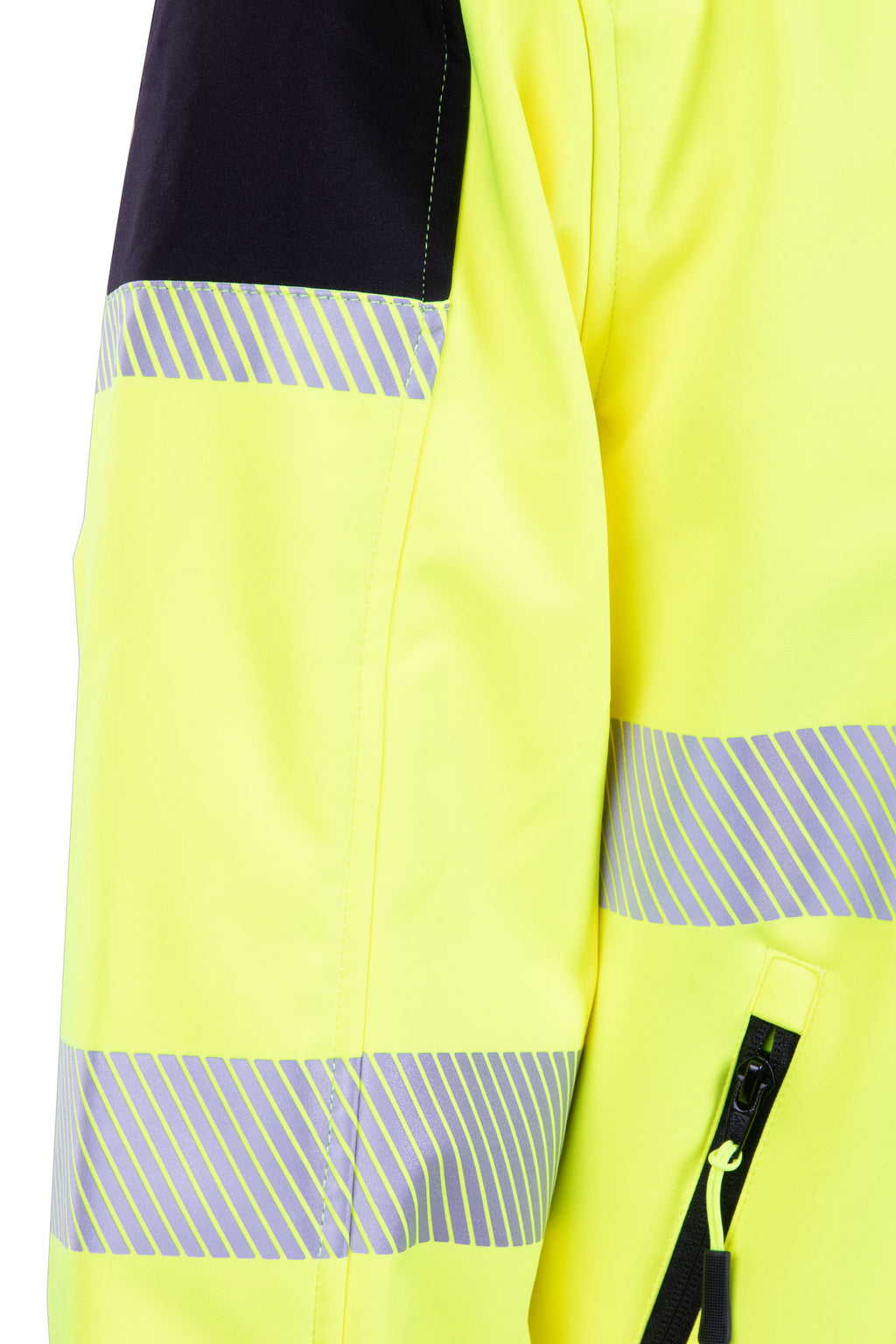 Hi Vis huomiotakki, softshell, heijastava, keltainen