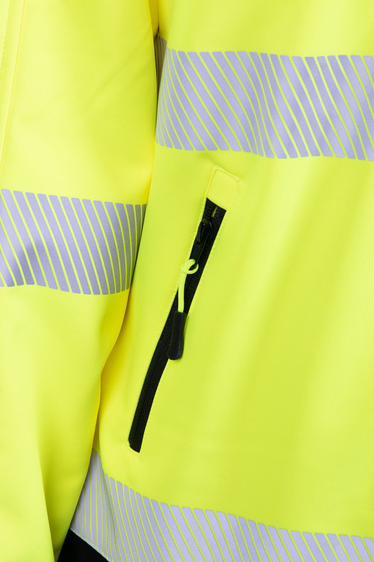 Hi Vis huomiotakki, softshell, heijastava, keltainen