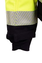 Hi Vis huomiotakki, softshell, heijastava, keltainen